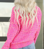 Confetti Hot Pink Sweater