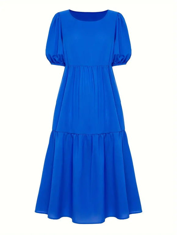 Layered Pluff Sleeve Maxi