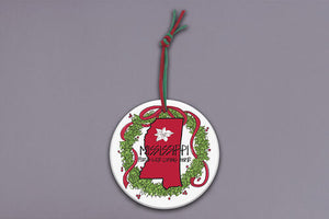 State of MS Round Ornament